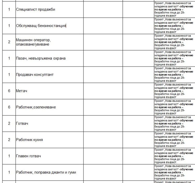 Търсят учител по английски език и работници за бързо хранене