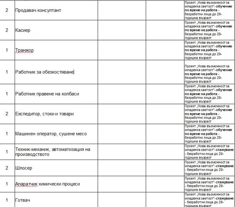 Търсят учител по английски език и работници за бързо хранене