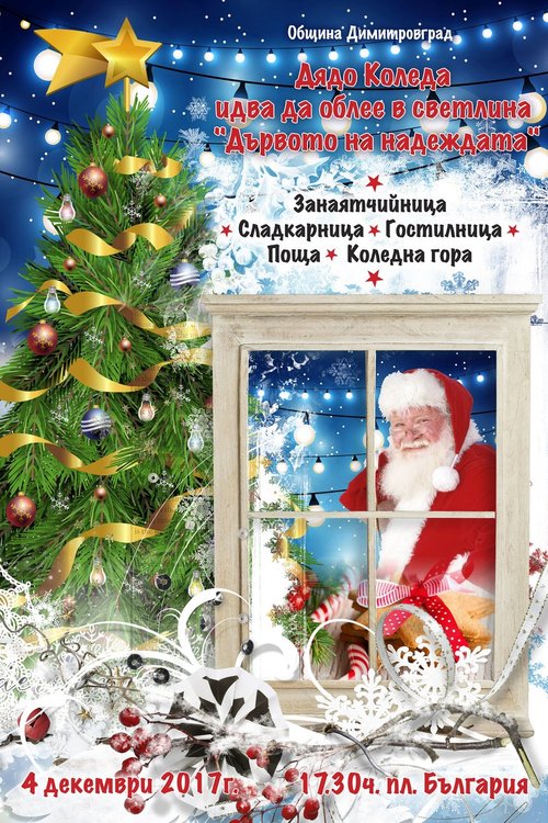 С огнено шоу и гора от елхи посрещат Дядо Коледа в Димитровград