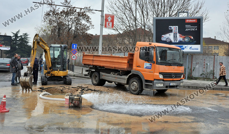 Източната част на Хасково без вода заради авария до „Смирненски“