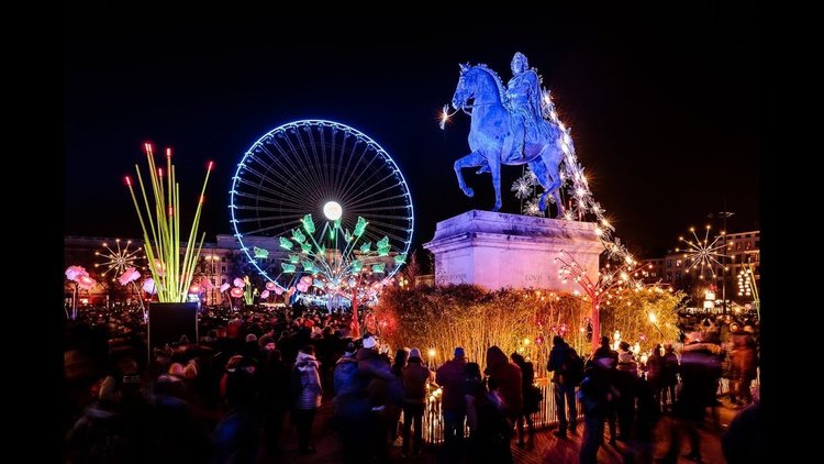 Фестивалът на светлините в Лион (видео)