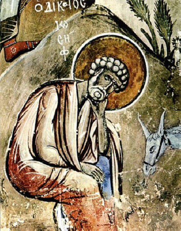 Рождество Христово. Детайл от мозайка от XVII век в келията на св. първомъченик и архидякон Стефан на Света Гора Атон., източник:cirota.ru