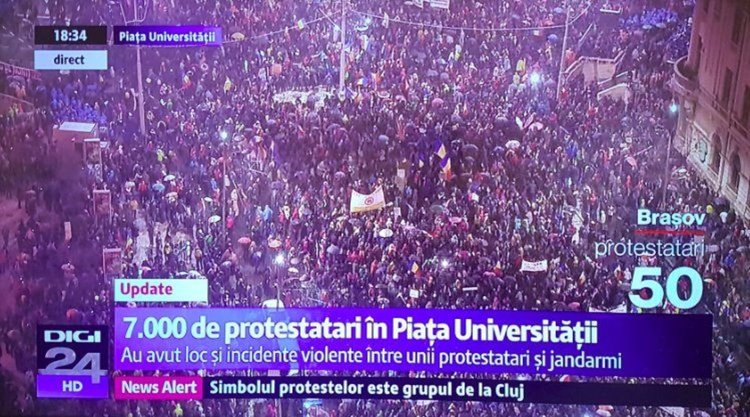 Хиляди румънци излязоха на протест срещу корупцията