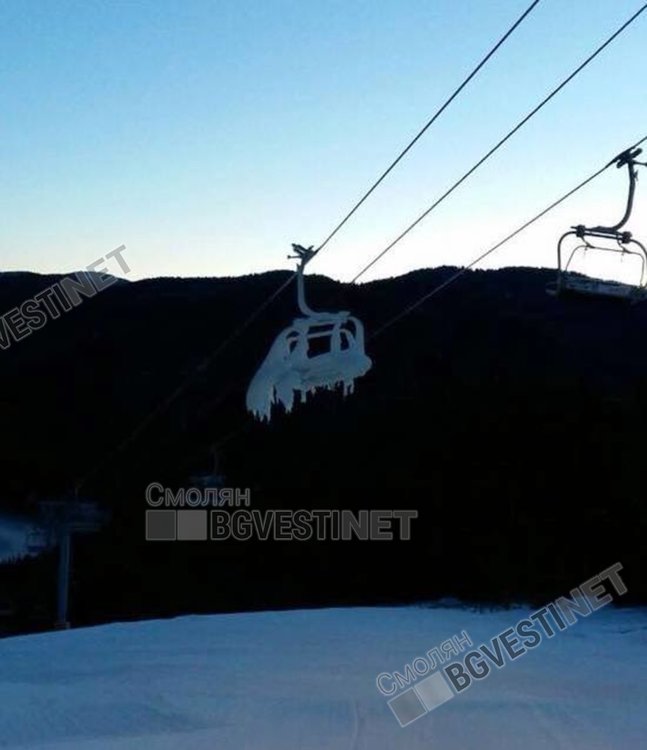 Лифтът над Чепеларе замръзна, на връх „Мечи чал“ живакът паднал до – 20 градуса