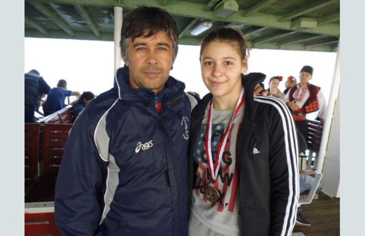 Таня със своя треньор Салим Наим, снимка -архив