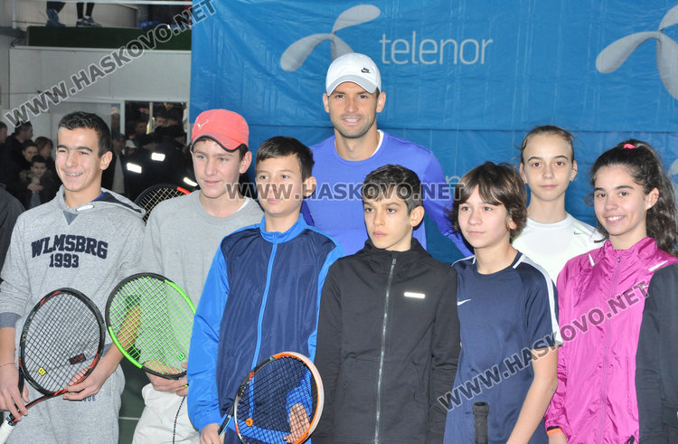 Григор с открит урок по тенис за деца, еуфория в Кенана