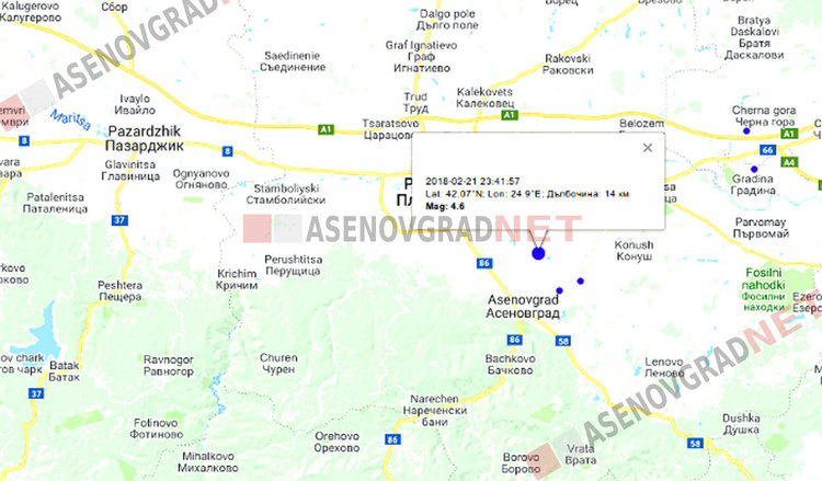 27 са вторичните трусове след земетресението снощи