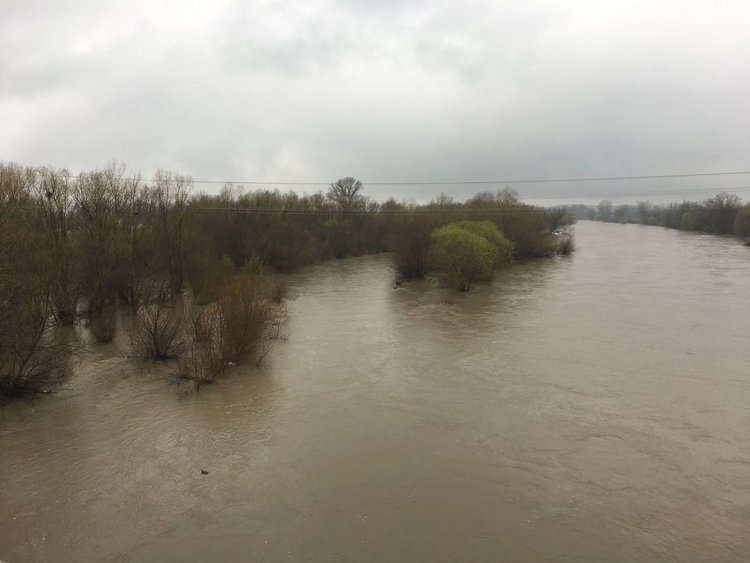 Нивото на река Марица се покачи с 14 см. заради валежите