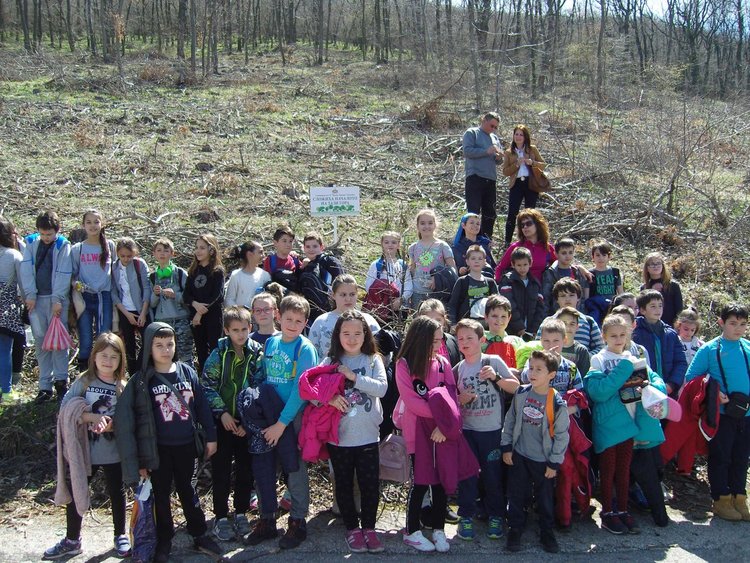 Ученици и учители от „Васил Левски” засадиха нова гора