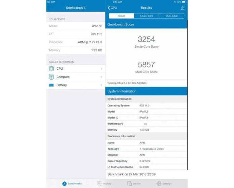Новият iPad (2018) се оказва по-бърз от iPhone 7, въпреки eднаквия процесор
