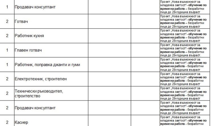 Обявиха свободните работни места в Димитровград