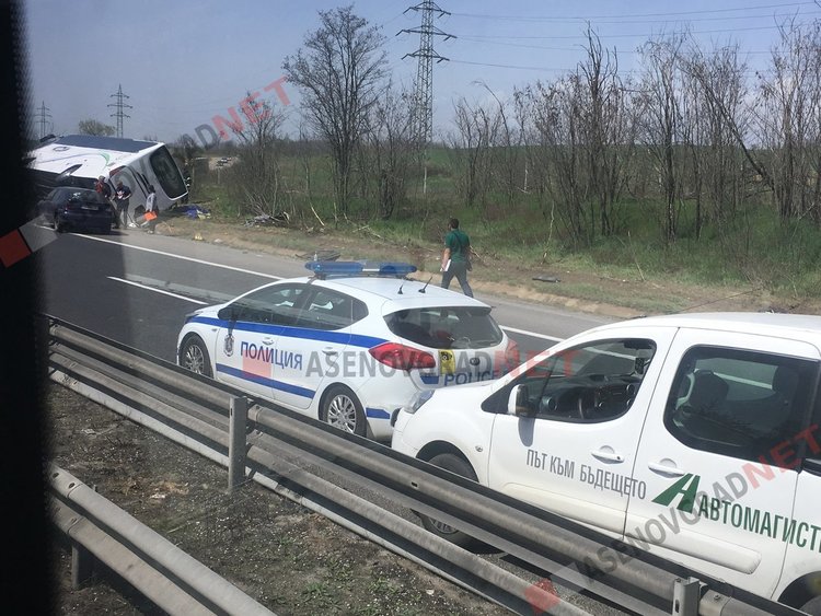 Снимки от адския инцидент на магистрала “Тракия"