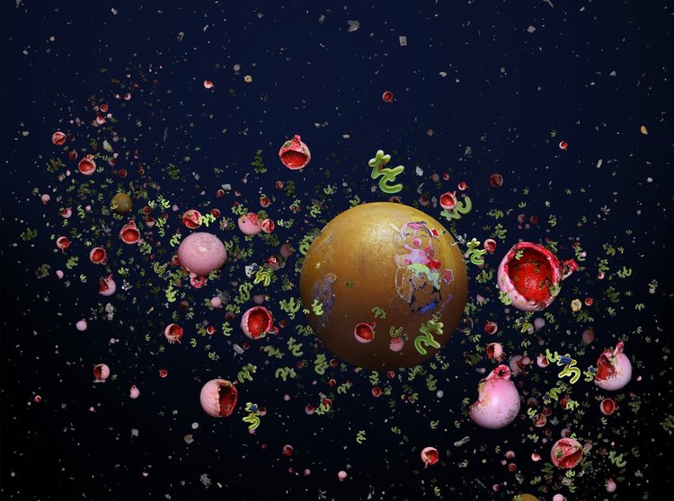 SHOAL (Рибен пасаж)- 30.41N, 157.51E  Хванати в трала: детска топка и японски букви - магнит за хладилник, открити на брега след цунами. Риболовен буй, попаднал в трал в Северната част на Тихия океан.