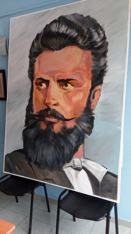 Дариха на Караянчева двуметров портрет на Ботев