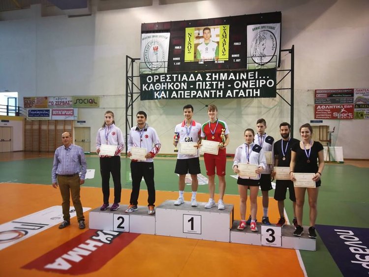 Хасковлии в националния тим, станал балкански шампиони по бадминтон 