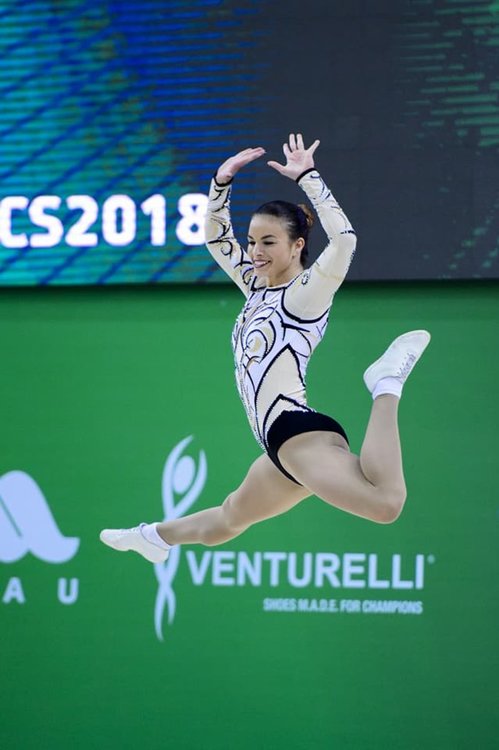 Дарина Пашова на финала в Гимараеш на Световното по аeробика