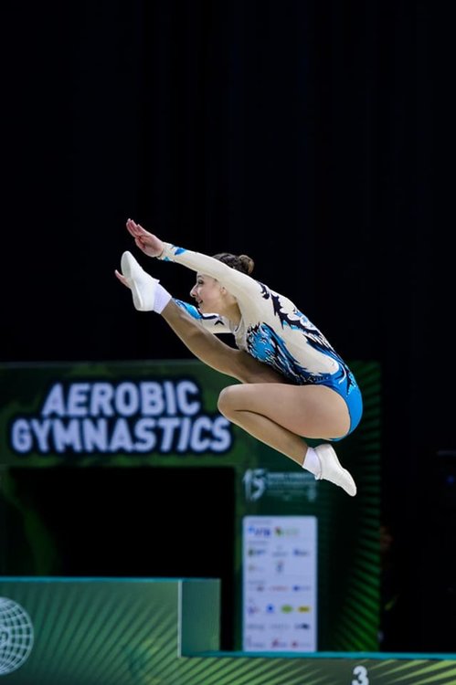 Дарина Пашова на финала в Гимараеш на Световното по аeробика