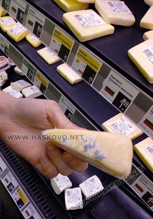 Мухлясалият кашкавал. Снимката е любителска, изпратена ни от нашата читателка