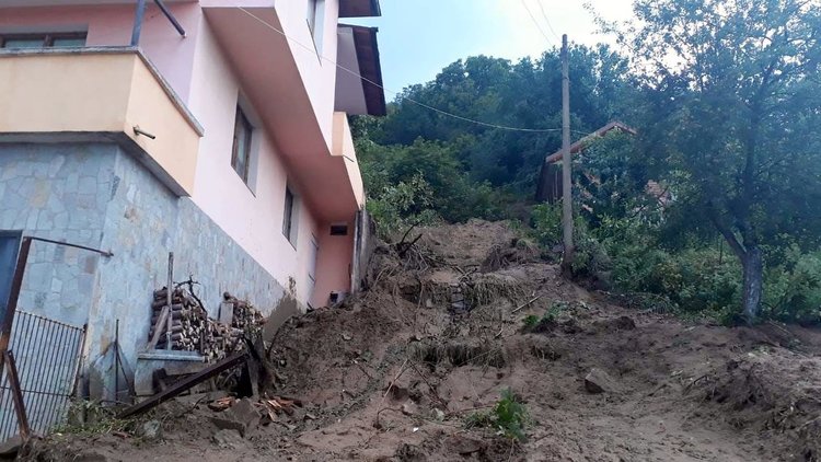 Свлачища в Давидково застрашават две къщи