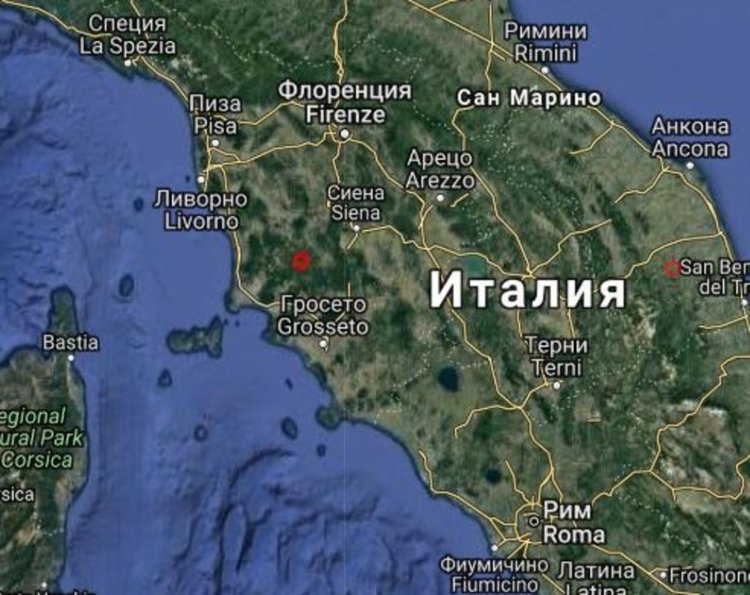 Земетресение с магнитуд 4.9 в Централна Италия