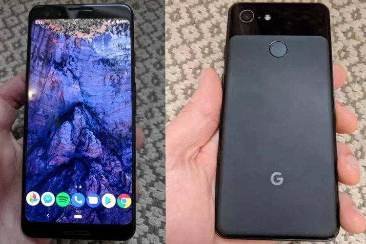 Това е стандартният Google Pixel 3 без прорез