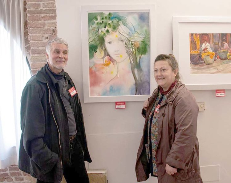 Хари и Пенка Атанасови показват акварели в Малайзия