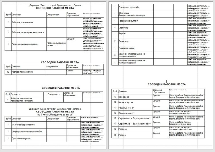Персонал за работа на круизни кораби в Европа търси бюрото по труда в Димитровград
