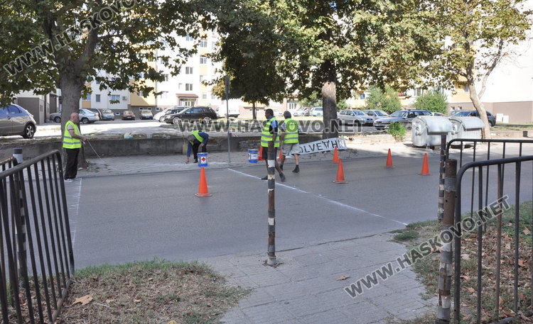 Премахнаха грешна пешеходна пътека в Хасково, „Екопрогрес“ я възстановява
