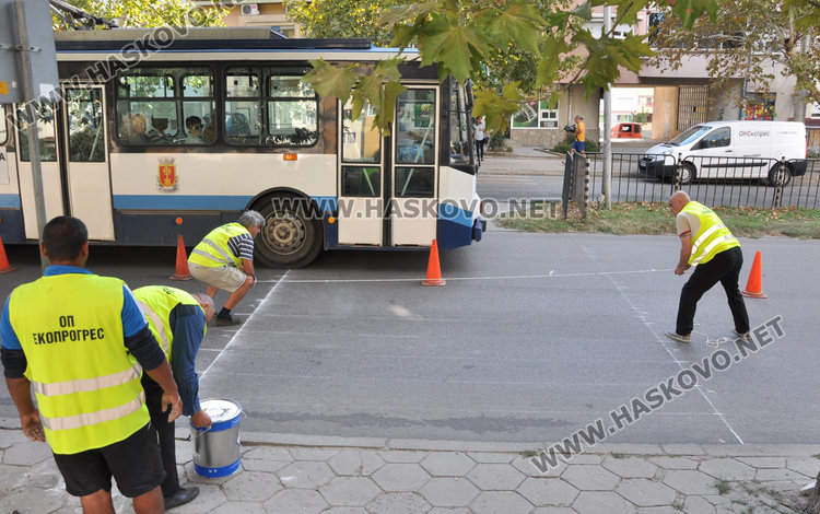 Премахнаха грешна пешеходна пътека в Хасково, „Екопрогрес“ я възстановява