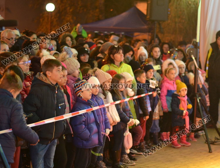 Дядо Коледа запали в Димитровград най-голямата жива елха в Европа