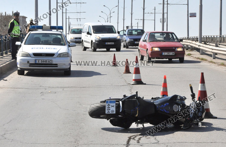 Почина 32-годишният моторист, катастрофирал до жп гарата в Хасково