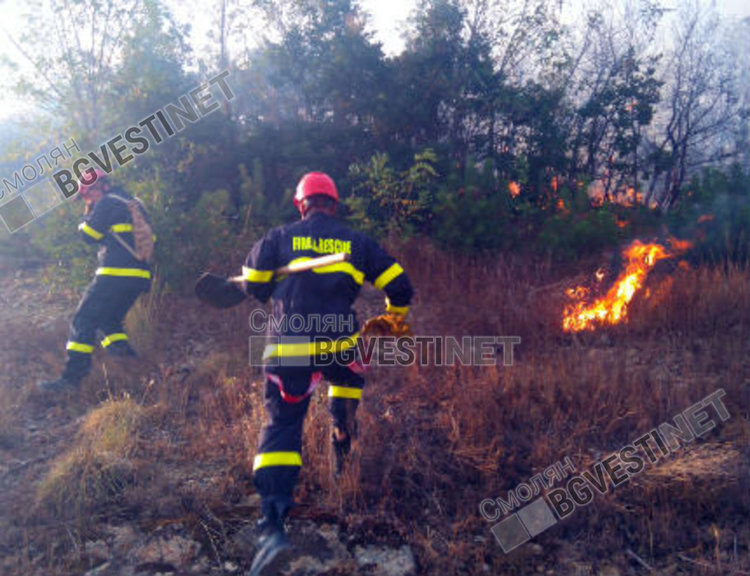 Бум на пожари заради небрежност, десетки гасиха огън на 25 декара 