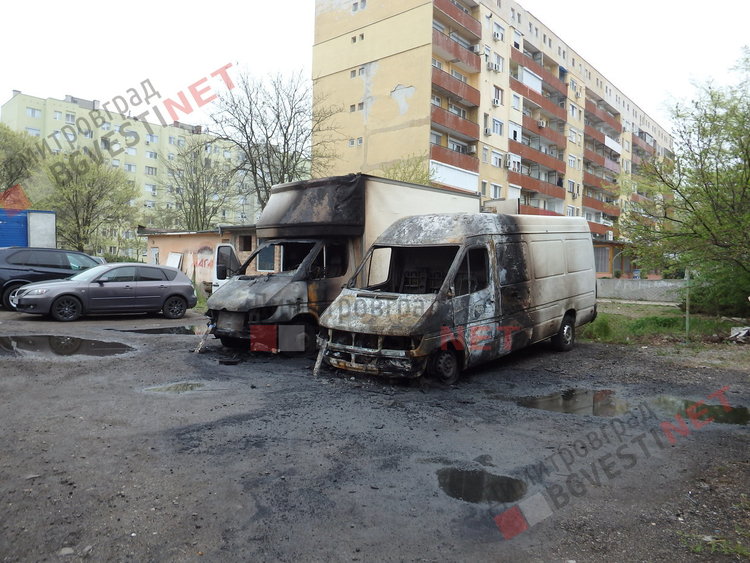 пожар на паркинг в Димитровград