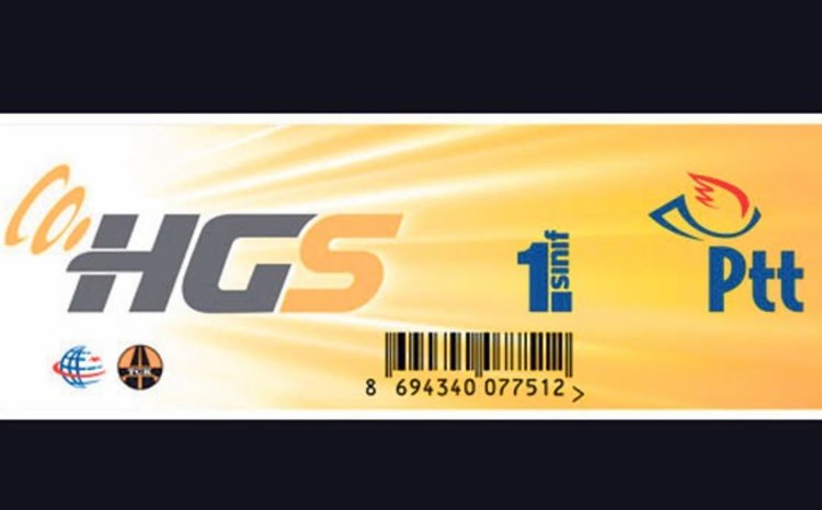 HGS стикер, който се залепя на предното стъкло на автомобила