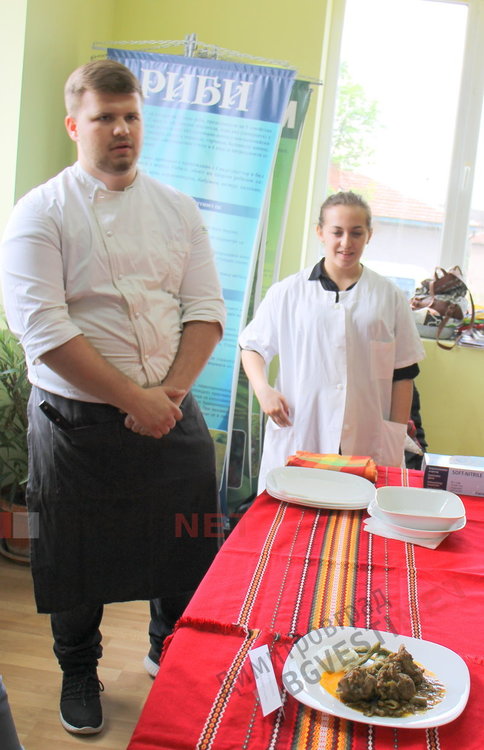 Третото място бе за Дейвид Евтимов и Теодора Петрова с ястието "Агнешко с бакла и зелени сливи"