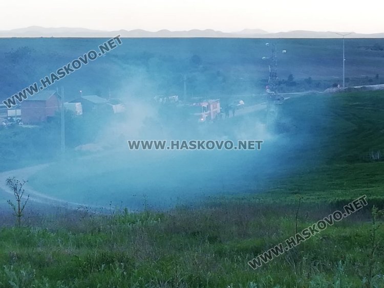 Ел.табло пламна край Хасково