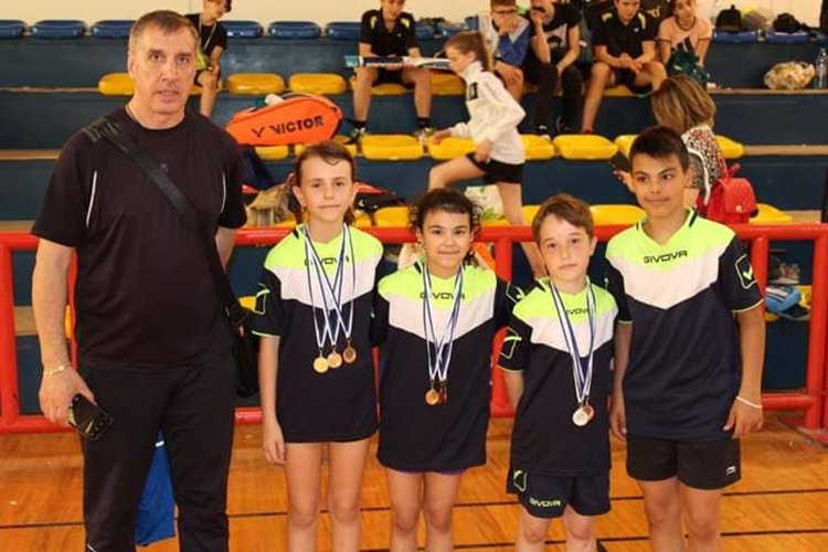 Макс медали за младия бадминтон на Хасково на турнира в Солун