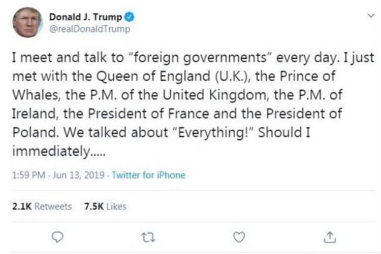 Тръмп се срещнал с принца на китовете, светът във възторг