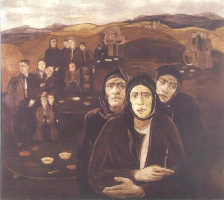 Задушница. Художник: Пенчо Георгиев, 1927 г.