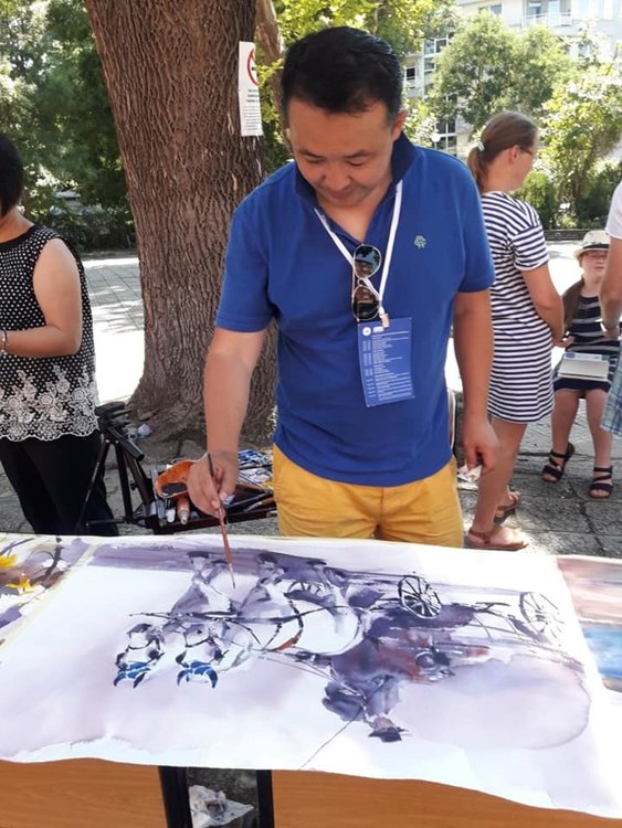 Хасковлийчета рисуваха с млади акварелисти в Европейската столица на културата