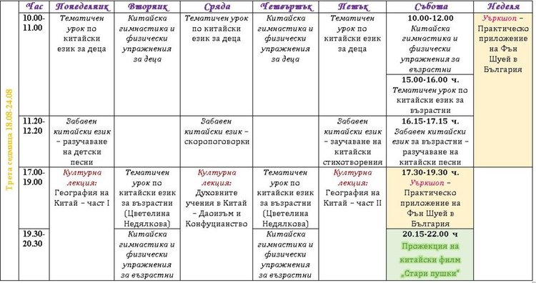 Малки и големи безплатно учат в школата по китайска медицина, изкуство и език в Момчиловци