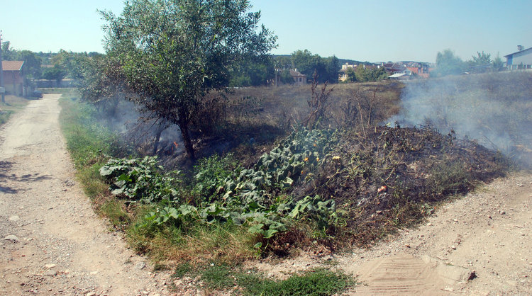 Пожар в частен имот обгази Сточна гара в Хасково