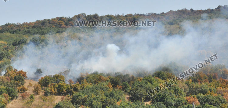 Пожарникар №1 пристигна до пепелището между Брягово, Любеново и Родопи, има готовност за пускане на хеликоптер