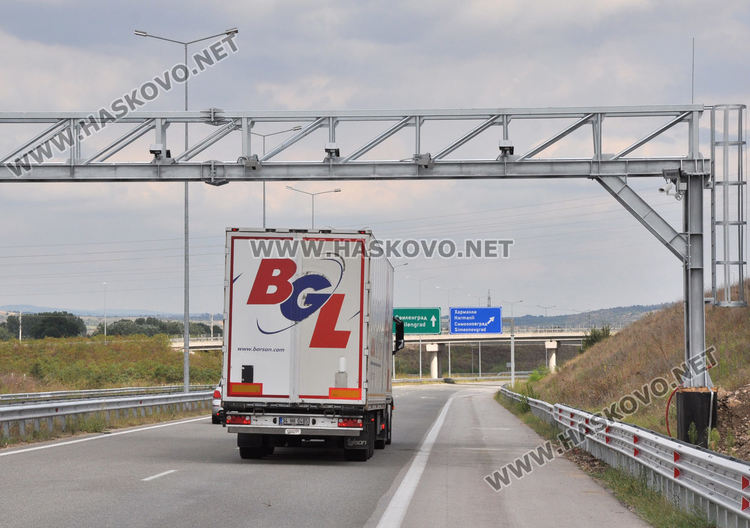 Най-близката контролна локация на тол система от Хасково към Турция и Гърция е до Харманли