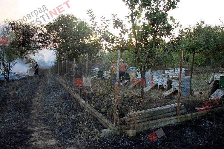 пожара е влезнал в пчелина стопанита на къщата до него са го угасили