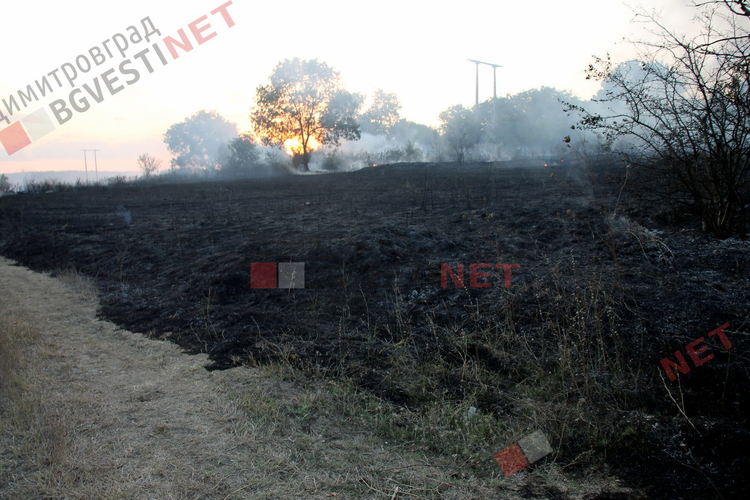 Избухна пожар във вилната зона на Димитровград, изгоря дома на Стефан