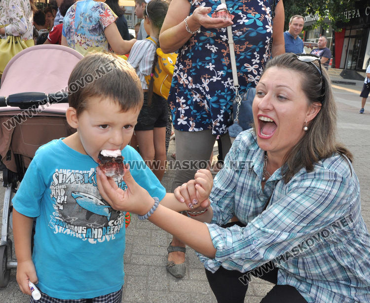 800 парчета торта и спектакъл за децата на Хасково