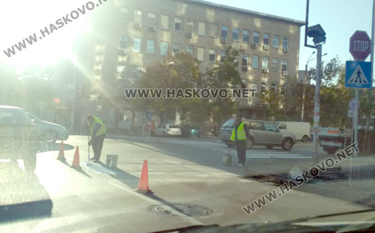 Маркировка в час пик задръсти центъра на Хасково