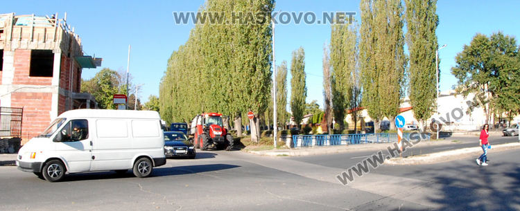В движение изхвърча гумата на ремарке до Захарната