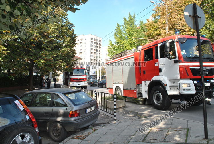 Горя пицария в центъра на Хасково